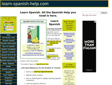Tablet Screenshot of learn-spanish-help.com